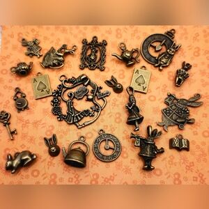 Alice in Wonderland Themed 3d Charms.